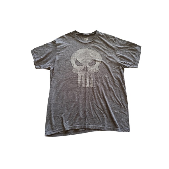 Marvel Other - Marvel Comics Punisher Skull Graphic T-Shirt Mens Large Grey Tee